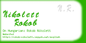 nikolett rokob business card